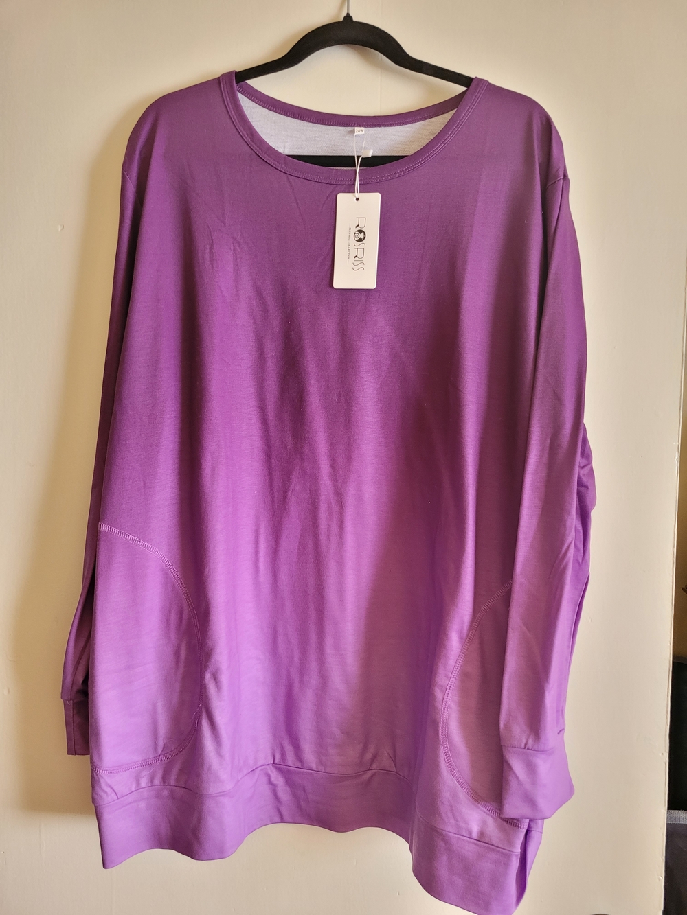 Purple Women's Relaxed Long-Sleeve Top From Amazon